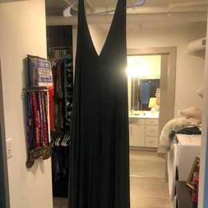 Asos dark green maxi dress (petite)